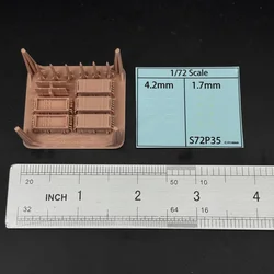 Miniature Tiger Tank Ammunition Box Resin Kit (1/72 Scale, 5 - Piece Set with Decals) (Unassembled)
