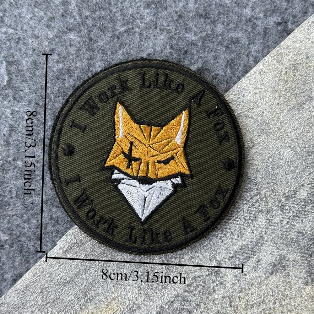 Opossums und Waschbären Militärarmband-Aufnäher, taktisches Moralabzeichen, bestickte Hakenschlaufen-Aufnäher für Kleidung, Rucksack-Aufkleber – Detail 2