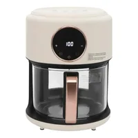 Transparent Glass Fry Bowl Air Fryer with 8 Preset Modes 31.5 Inch Power Cord Touchscreen Digital Display and Good Heat Dissipa