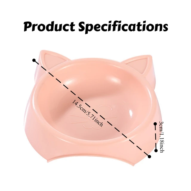 ​​Candy Color Cat-Ear Bowl with Smooth Edge - Chin-Friendly Large Capacity Pet Dish for Cats & Small Dogs, Food & Water Feeder 6