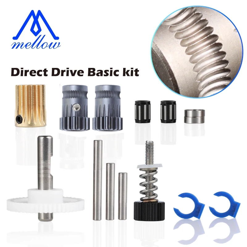 

Mellow DIY RNC Nitrogen-Based Chain Nano Coating DDG Direct Drive Basic Kit For 3D Printer NF Sunrise Aquila Wind Extruder