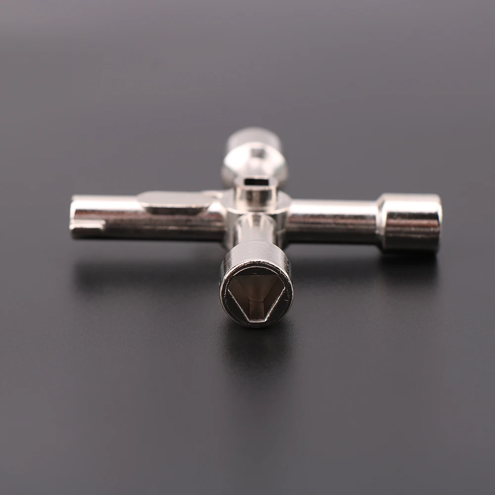 1PCS Elevator triangle key Triangle lock key Quadrangle lock wrench Alloy material Multifunctional Not a master