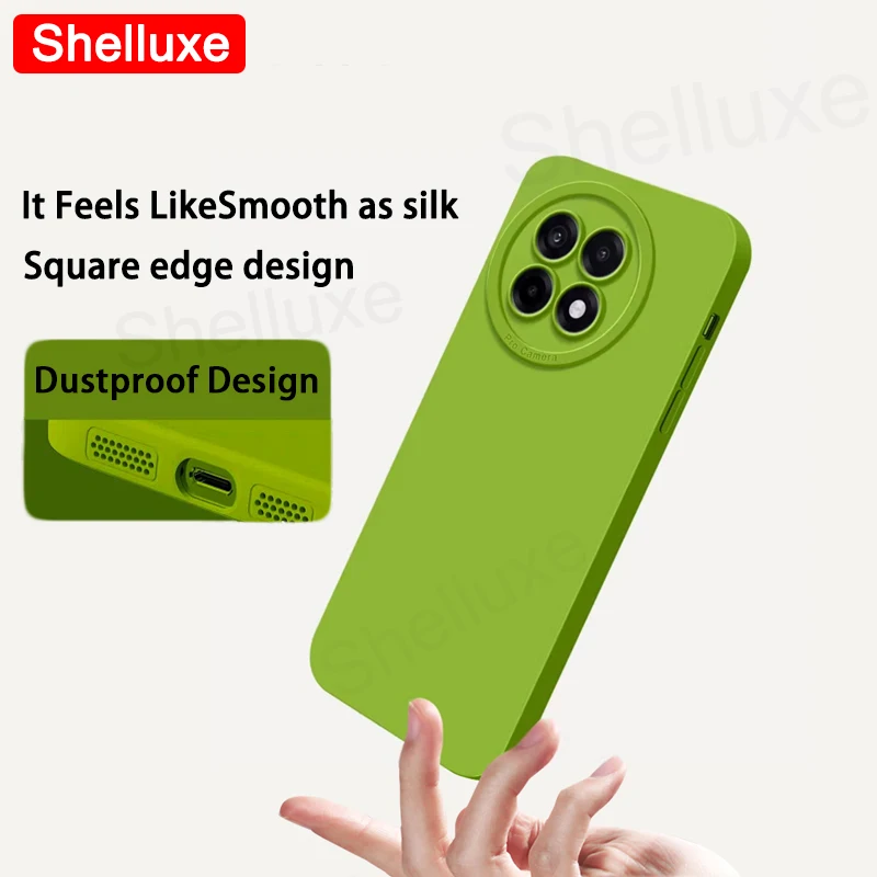 Shelluxe Square Liquid Silicone Soft Phone Case - OnePlus ACE5 Pro
