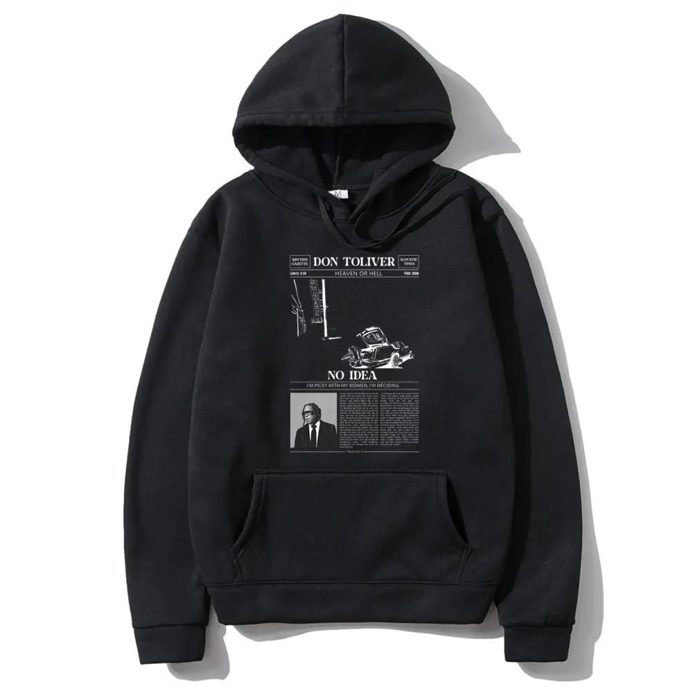 Rapper Don Toliver Heaven or Hell Album Graphic Hoodie Men's Hip Hop Fashion Hooded Tracksuit Unisex Casual Fleece Sweatshirt