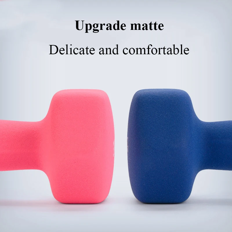MIYAUP Dipped Plastic Coated Color with Hexagonal Dumbbell, Yoga Aerobics, Home Fitness Equipment, 2.5kg