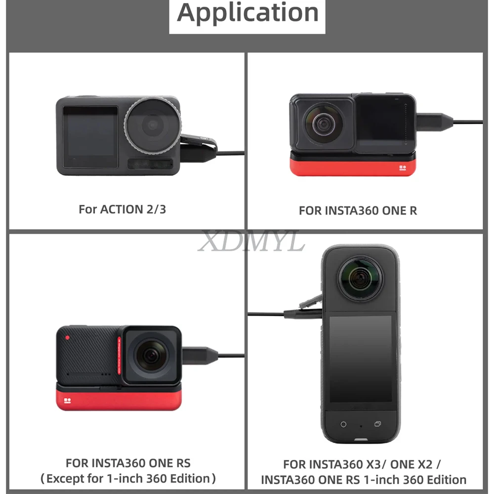 Sunnylife 1.5M Lavalier Microphone for Insta360 X4/Ace Pro Panoramic Camera Recording Microphone Type-C for DJI Action 5 Pro/X4 action camera accessory