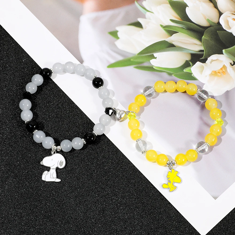 Magnetic Couple Friendship Bracelets 2pcs Holiday Gift Cartoon Character