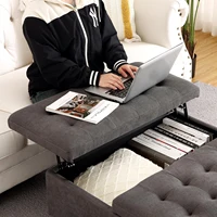 33" Square Storage Ottoman Upholstered Ottoman Coffee Table with Lift Top Cafe Table with Storage for Living Room 2