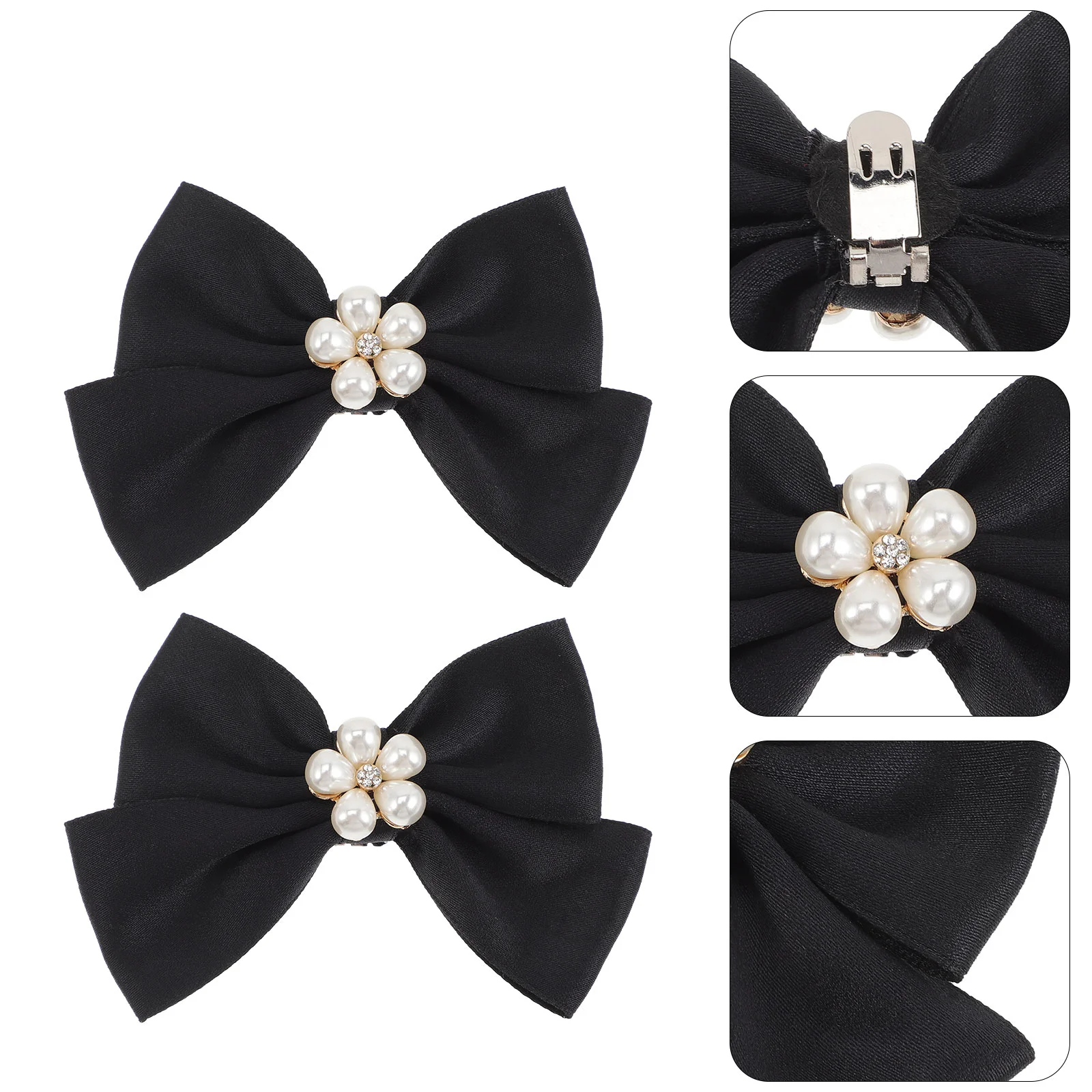 

Remove The Bow Shoe Clip Grips Clips Decor Pearl Pearls Bowknot Metal Wedding Jewelry