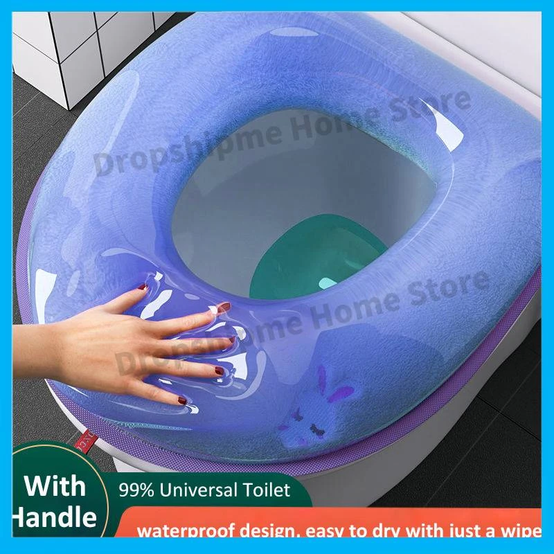 Waterproof Toilet Seat Cover Mat Winter Warm Soft Washable Closestool