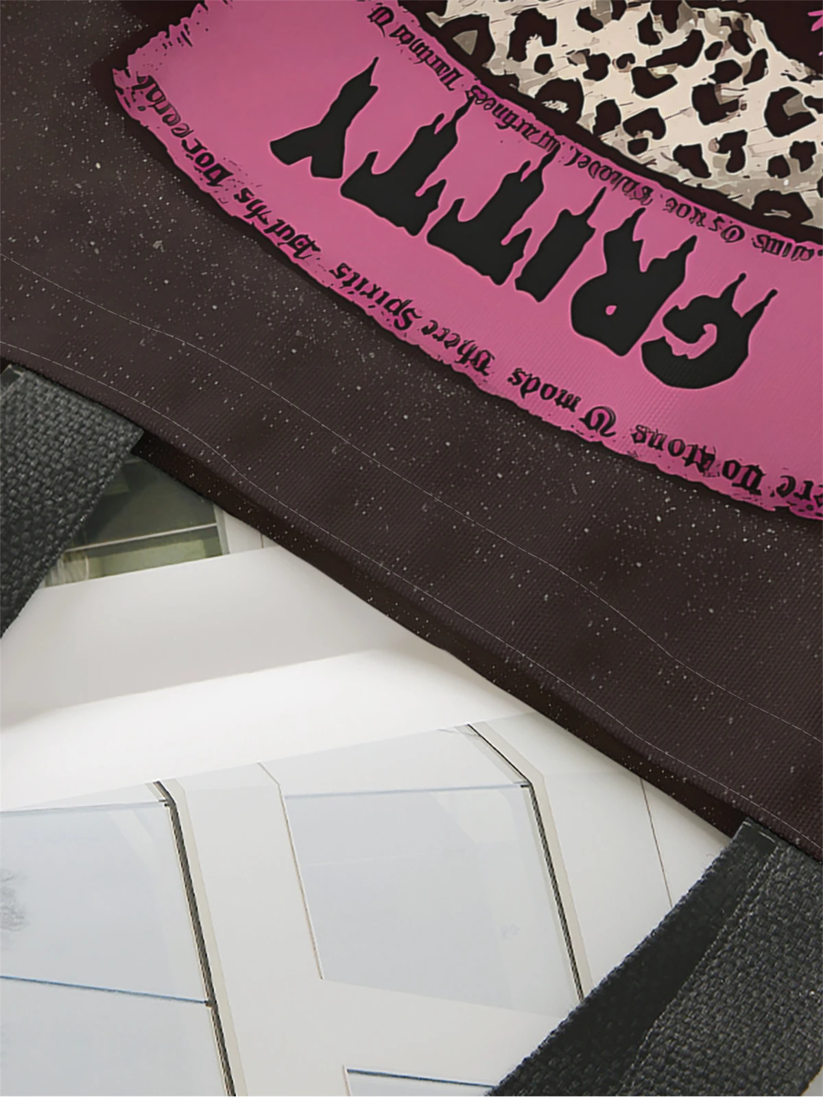 1pc,Halloween skeleton handbag, reusable fashionable handbag, multifunctional handbag, printed canvas shopping bag