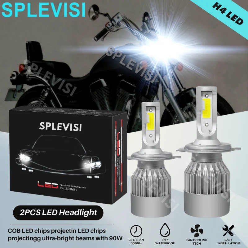 

Replace LED Headlight Hi Low Beam For Suzuki Intruder Volusia 800 VL800 2001 2002 2003 2004 12V 24V 9000lm Led Moto 6000K