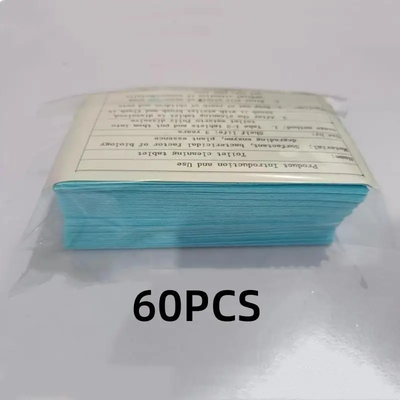 60pcs Toilet Cleaner Sheets with Odor Eliminator-Multi-Surface Fast-Dissolving Cleaning Pads for Bowl/Floor, Septic