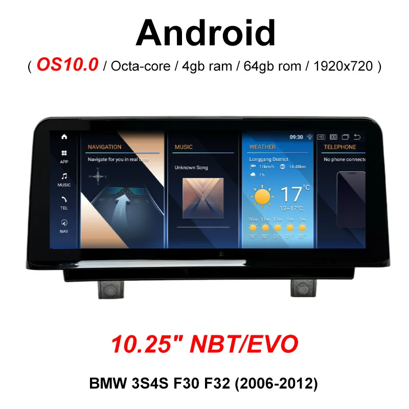 

Amazing Real HD Android Smart Screen for BMW 3s 4s F30 F31 F34 F35 F32 F33 F36 1920x720 Luxury Car Monitor Wireless CarPlay WiFi