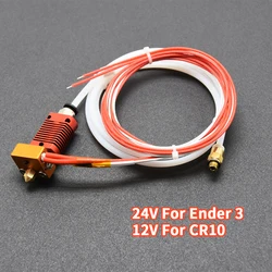 Extruder Hotend Kit with Heating Block, Nozzle, Heater, and Thermistor (24V For Ender 3)