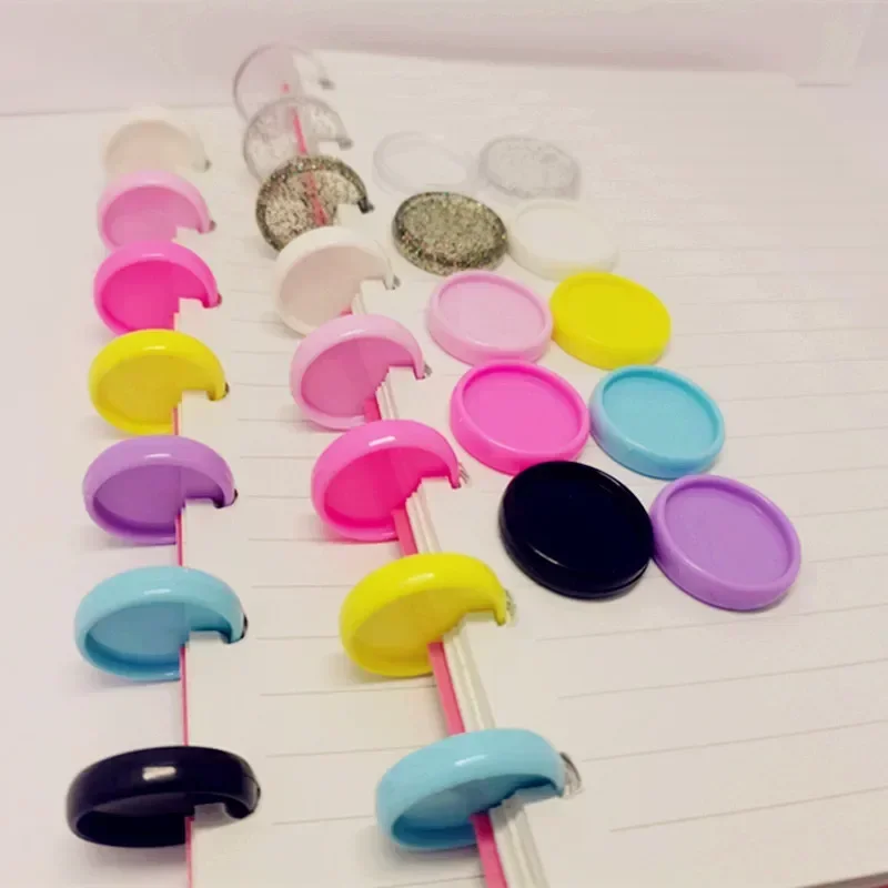 100PCS24MM Loose-leaf Mushroom Hole Notepad Binding Ring Binding Solid Disc Loose-leaf Agenda and Business Book Ring