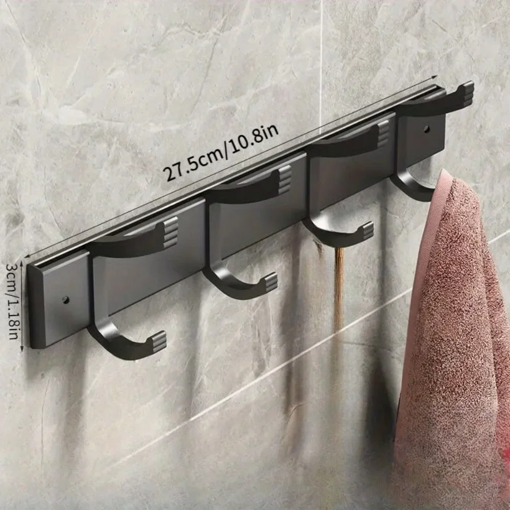 Multifunctional Hanger Wall Mount Coat Hook Wall Mount, Hanger Wall Hook Punch Free Hook Wall Hanger Towel Rack，Coat rack 2