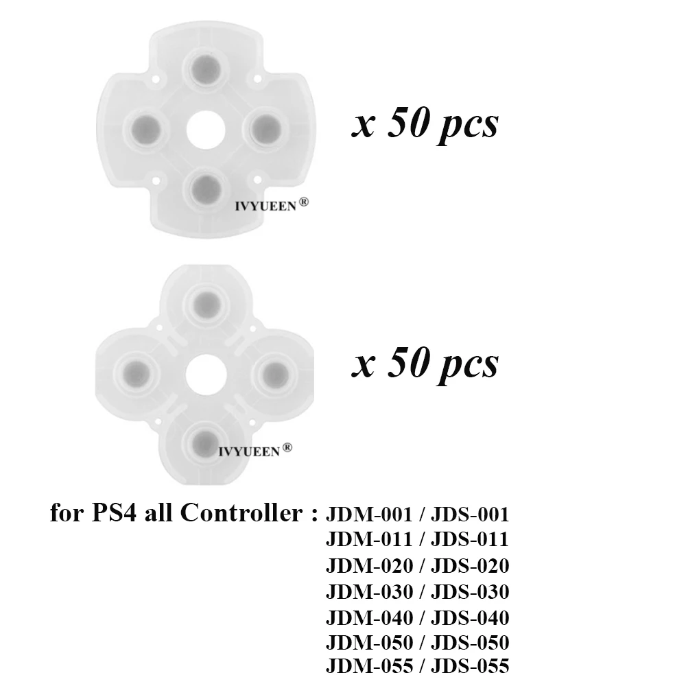 100 PCS Conductive Rubber Adhesive Pads for PlayStation Controllers