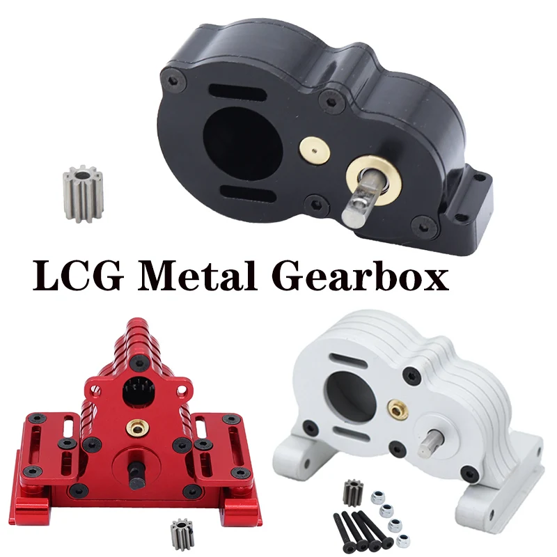 All Metal Transmission Gearbox With Motor Gear For 1/10 Lcg Chassis Kit