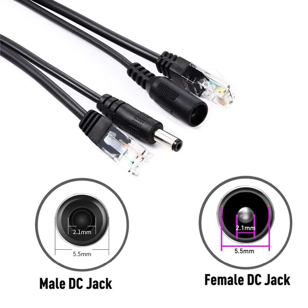 1/3/5/10 Pair POE Cable Passive Power Over Ethernet Adapter Cable POE Splitter Injector Power Supply Module 12v For IP Camera 4