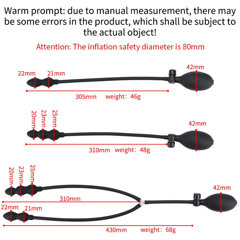 Anal Plug Inflatable Dildo Sex Toys for Adult Women Men Couples Tool Butt Dilator Expander