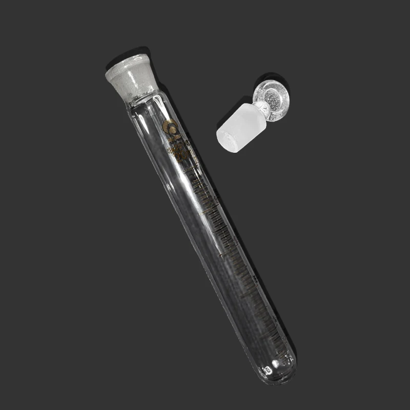 20ml Lab Clear Glass Test Tube Round Bottom Tube Vial With Push Cap School Lab Supplies