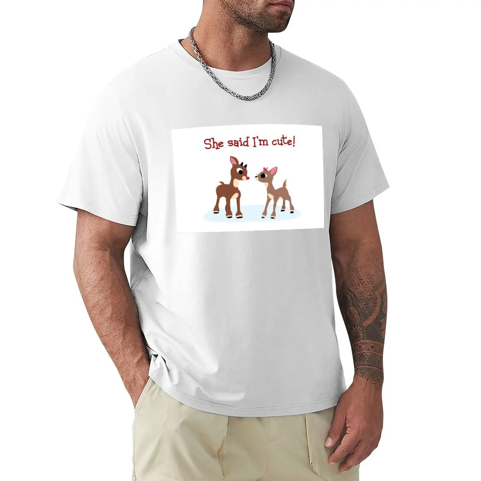 

She Said I'm Cute! T-Shirt cat shirts funny t shirts t shirts for men graphic