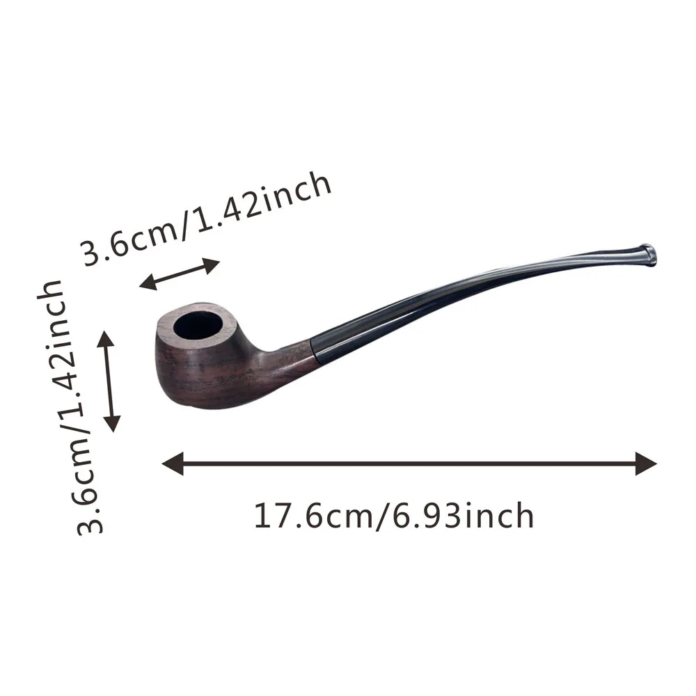1pcs Handmade Natural Ebony Wood Pipe Durable Sandalwood Tobacco Smoke Pipes With Pipe Bag tobacco pipe