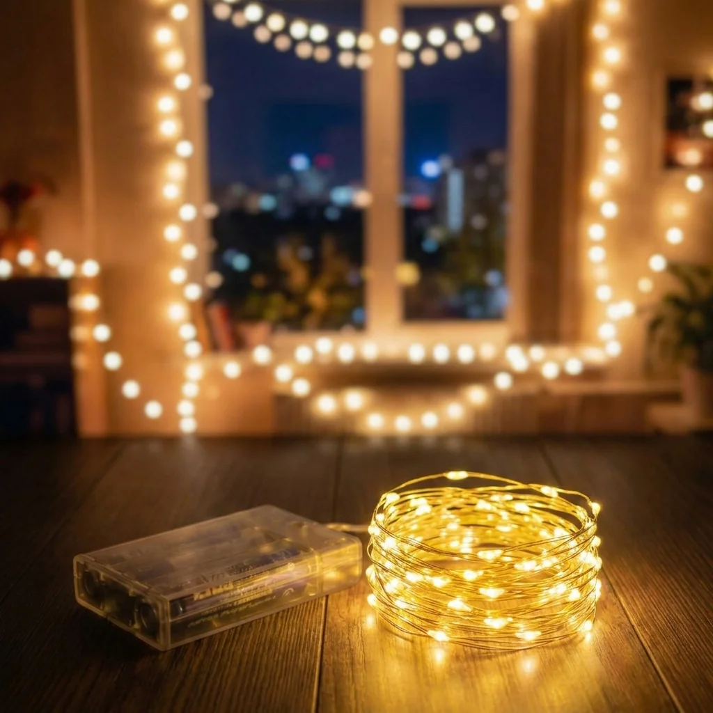 Enchanting LED Fairy String Lights - Battery Powered, Various Color Options, Ideal for Indoor and Outdoor Decor