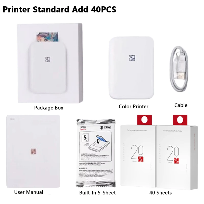 HPRT MT53 طابعة صور ملونة طابعة صغيرة محمولة بلوتو...