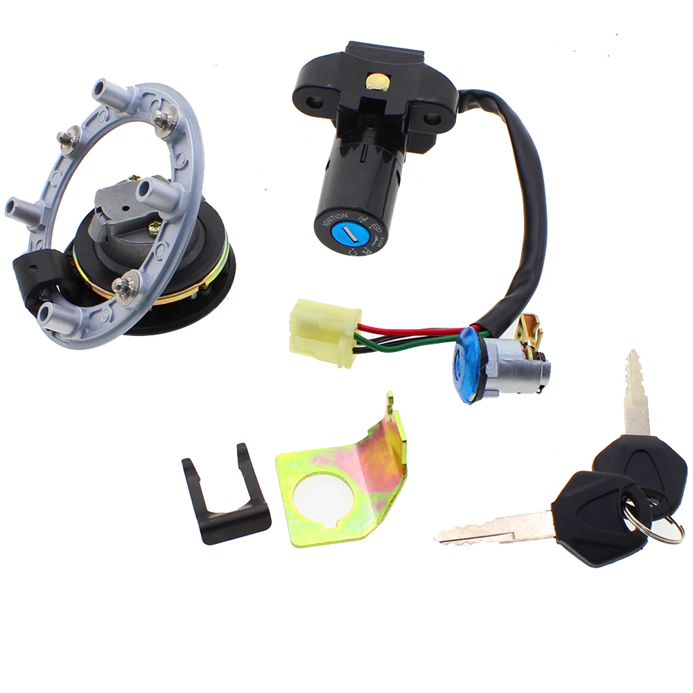 Motorcycles Ignition Switch Fuel Gas Tank Cap Seat Lock Key Set For Suzuki GS500 2001-2012 GS500E 1989-2000 1999 1998 1997 1996