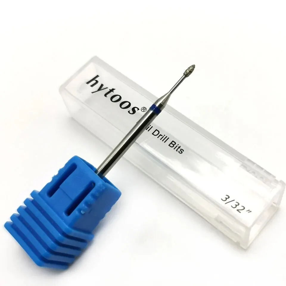 HYTOOS Russian Diamond Nail Drill Bit, Barrel Cuticle Burr, Electric Manicure Drills Accessories Supplier, 3.7*3.7mm 2