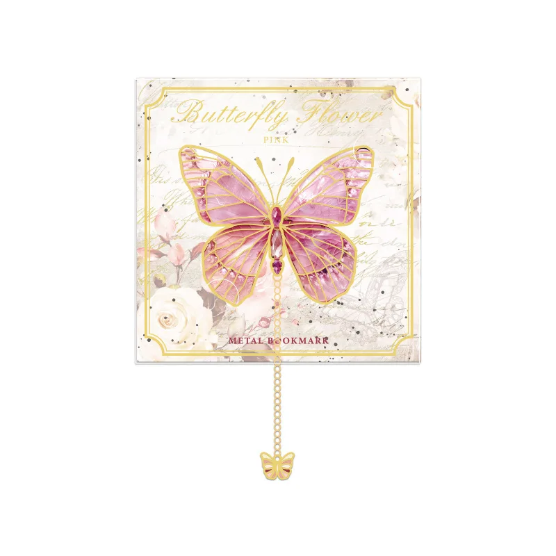 Retro Special-Shaped Butterfly Student Reading Bookmark Holder 4Types Of Art Oil Painting Bookmarks Exquisite Reading Gifts metal bookmark bookmarks stationery supplies bookmark holder oil painting bookmark