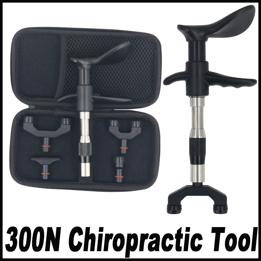 

New Chiropractic Adjusting Instrument 4 Heads Adjustable Intensity Spine Correction Gun Therapy 300N Massage Tool Health Care