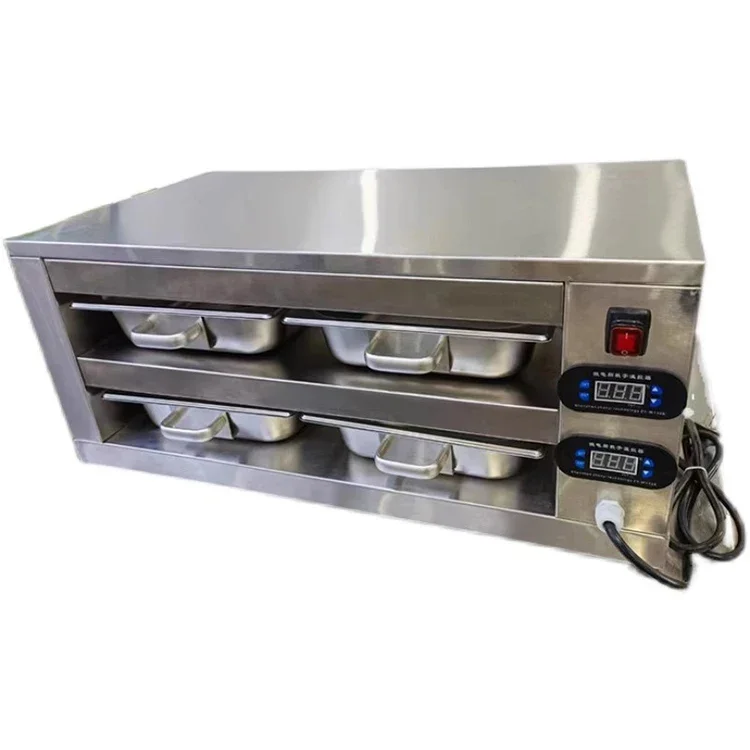 Kfc Food Display Warmer Warming Showcase Fried Chicken Food Display Warmer Drawer Heated Cabinet Pie Warmer Hot Food Showcase 3