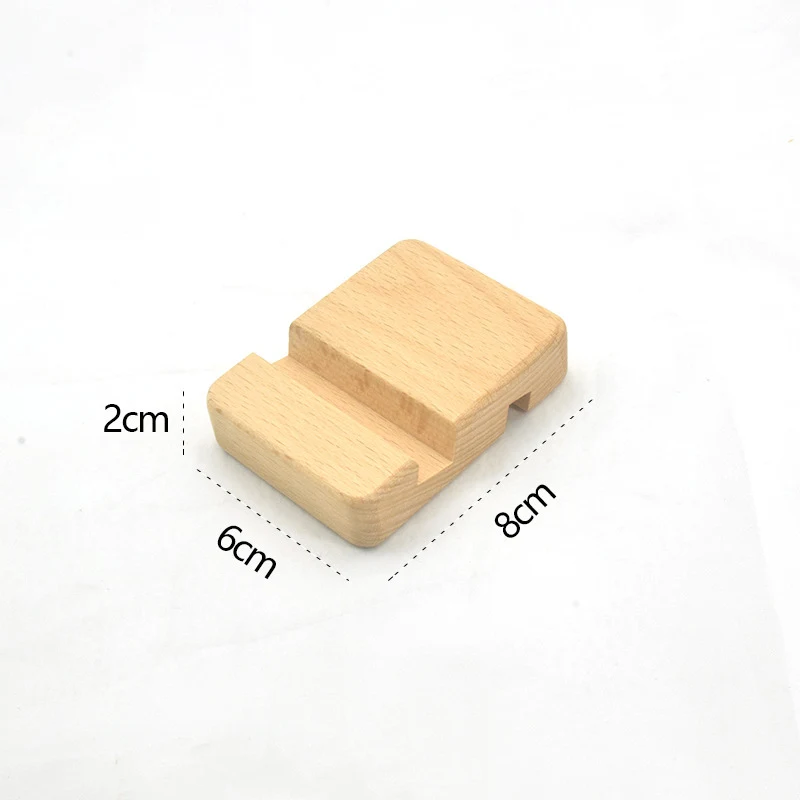 Solid Wood Portable Phone and Tablet Desk Stand with Customizable Logo