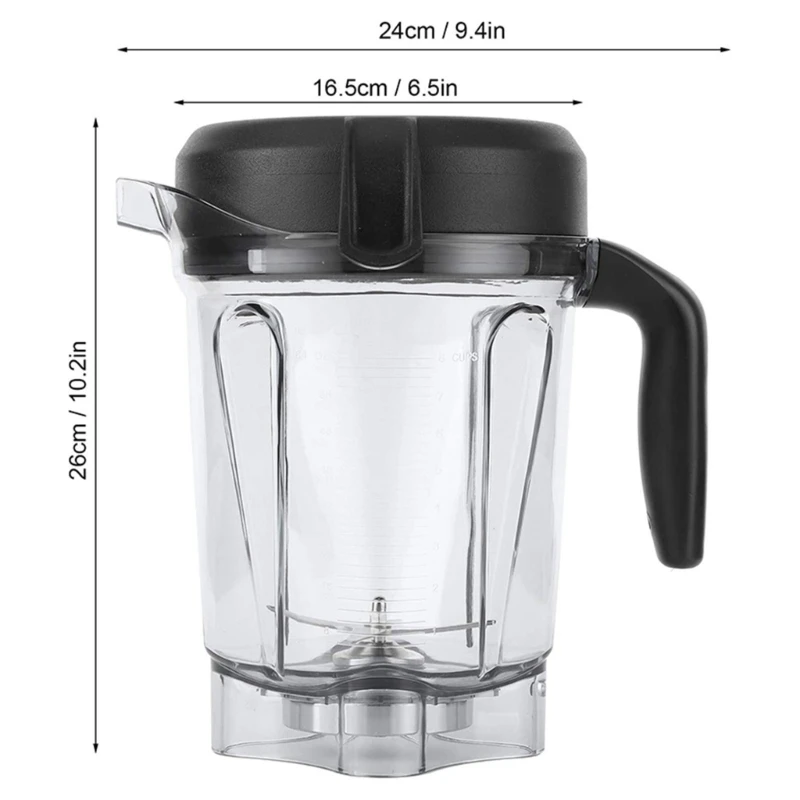 Transparent 64-Ounce Blender Container Clear Blender Container with Blade Lid for Vitamix 64oz Vitamix Food blender commercial blender