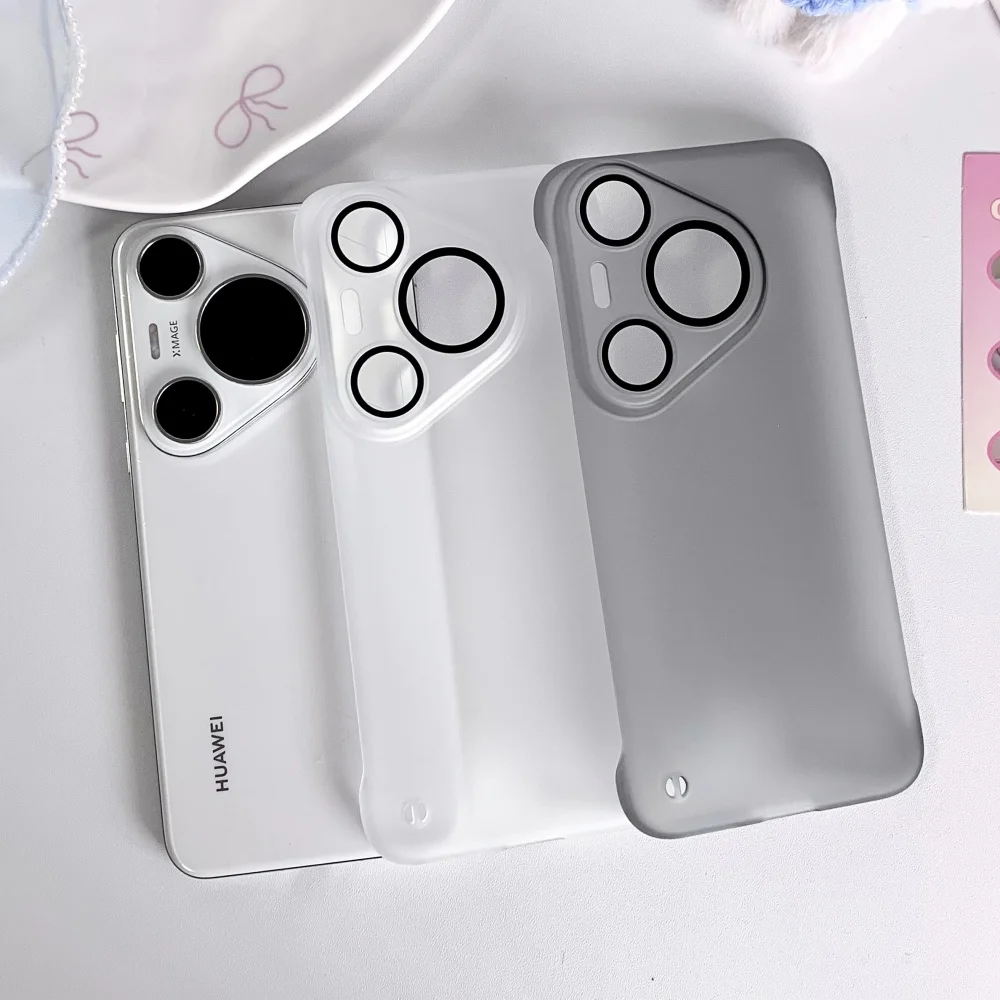Frosted Ultra-Thin Frameless Matte Armor Case with HD Camera Lens Glass