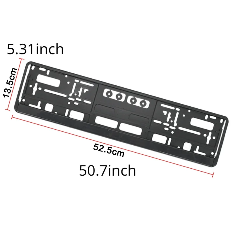 European license plate frame ABS- plastic material Black European license plate cover effect Number Plate Surrounds Holder Frame