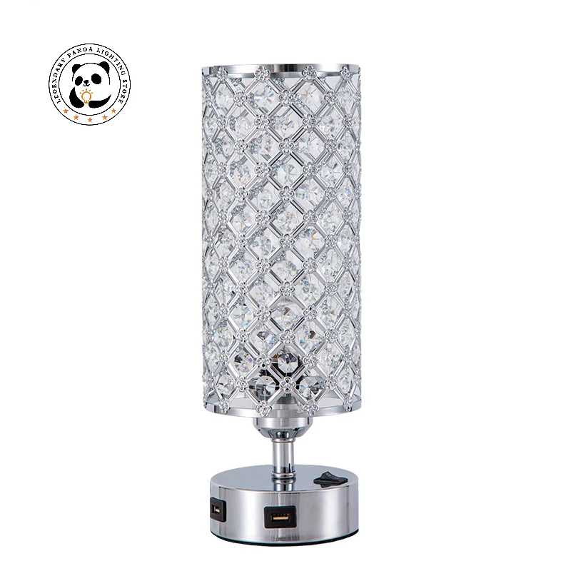 

Nordic Design Modern Crystal Night Lgihts with USB Mobile Charging LED Intelligence Living Room Bedroom Hotel Bedside Office Bar