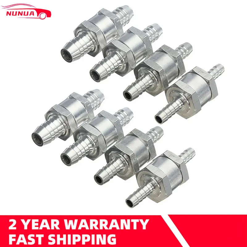 2Pcs 6/8/10/12mm Aluminum Alloy Fuel One-way Check Valve Non Return Check Valve For Carburettor And Low Pressure Fuel Systems