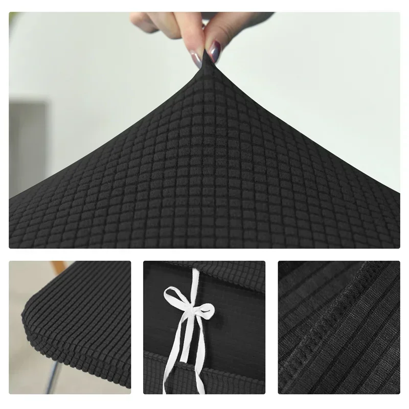 1/4/6sets Folding Chair Covers Polar Fleece Stretch Wedding Chair Seat Slipcovers Dining Room Seat Protector Covers Hotel Home 5