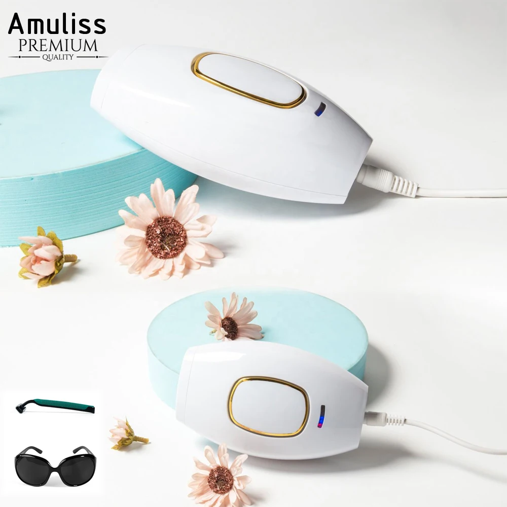 Amuliss Hair Removal Laser Professional For Women At Home Permanent Electric Epilator Photoepilation Treatment For Ladies elegant casual womens dresses embroidery vintage summer dress home comfortable white ladies clothes designer chiffon