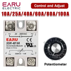 Enhanced Solid State Relay Voltage Regulator with Potentiometer for PID Temperature Control (AC24 - 380V Output)