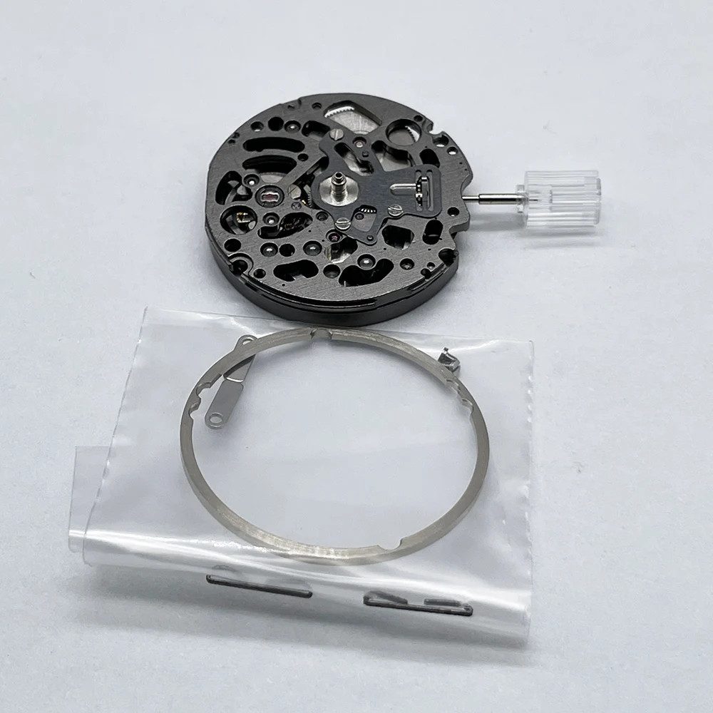 Mechanical Watch Movement Genuine NH72 Black Skeleton Automatic Mechanism Replacement NH72A High Accuracy 24 Jewels