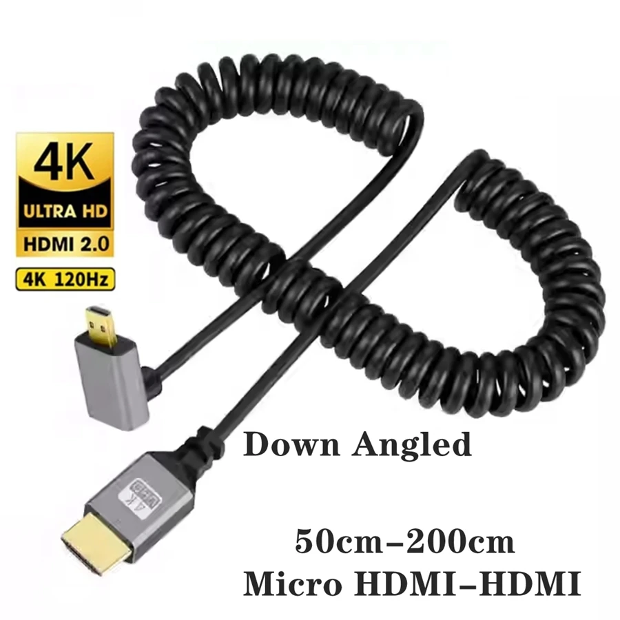 Duttek Câble Spiralé HDMI Vers HDMI, Câble HDMI 4K, Extrêmement Fin HDMI Mâle Vers Mâle Pour 3D Et 4K Ultra HD TV Stick HDMI 2.0 (rallonge HDMI) (1,8 M