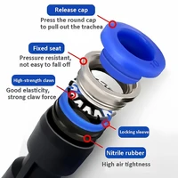 5PCS Pneumatic Fittings Plastic Connector PU 4mm 6mm 8mm 10mm 12mm For Air water Hose Tube Push in Straight Gas Quick Connectio 4