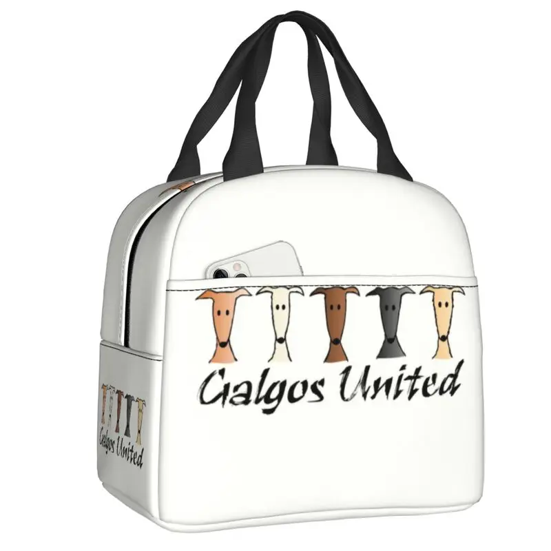 

Сумка для ланча Galgos United Greyhound, термо-охладитель для собак, изолированный Ланч-бокс для женщин, детей, школьников, пикника, сумка-тоут для еды