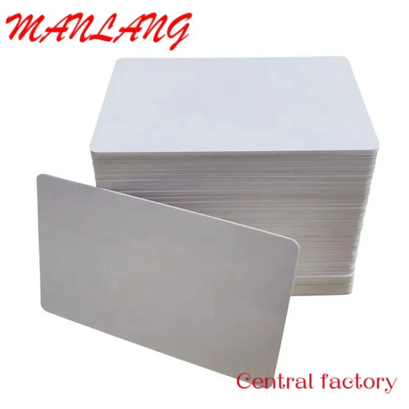 

Custom High Quality Printable CR80 Sublimation Plastic White Id Business Blank PVC Card