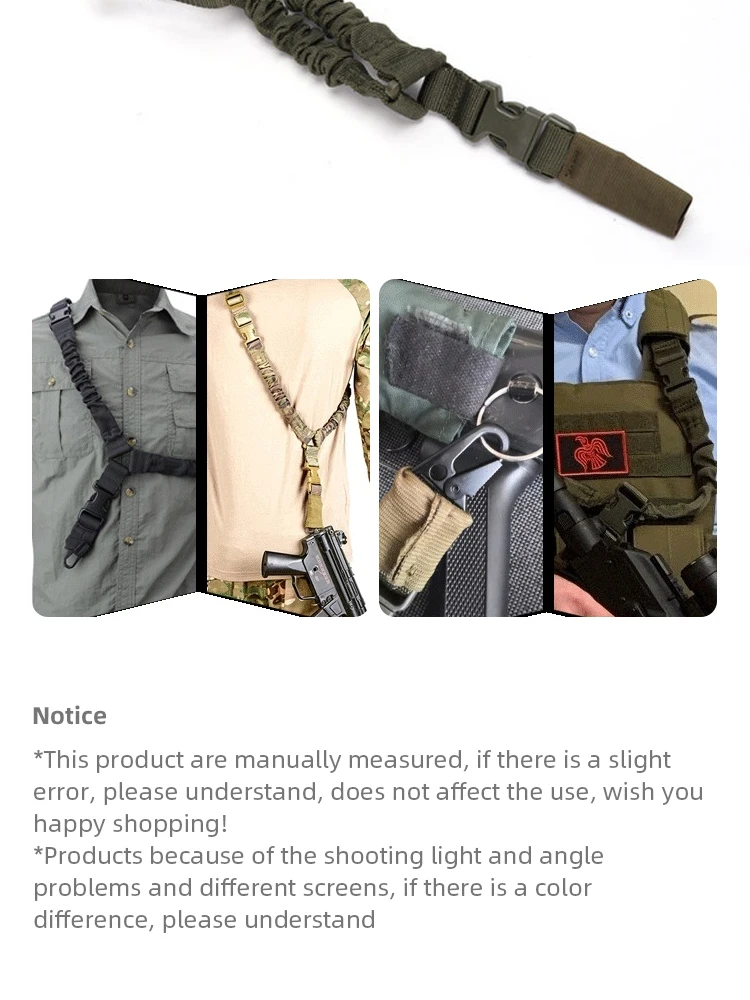 Taktische Waffen schlinge Militärs chießen verstellbar 3 Punkt Bungee Airsoft Gewehr Umreifung gürtel Jagd Wander zubehör – Detail 8